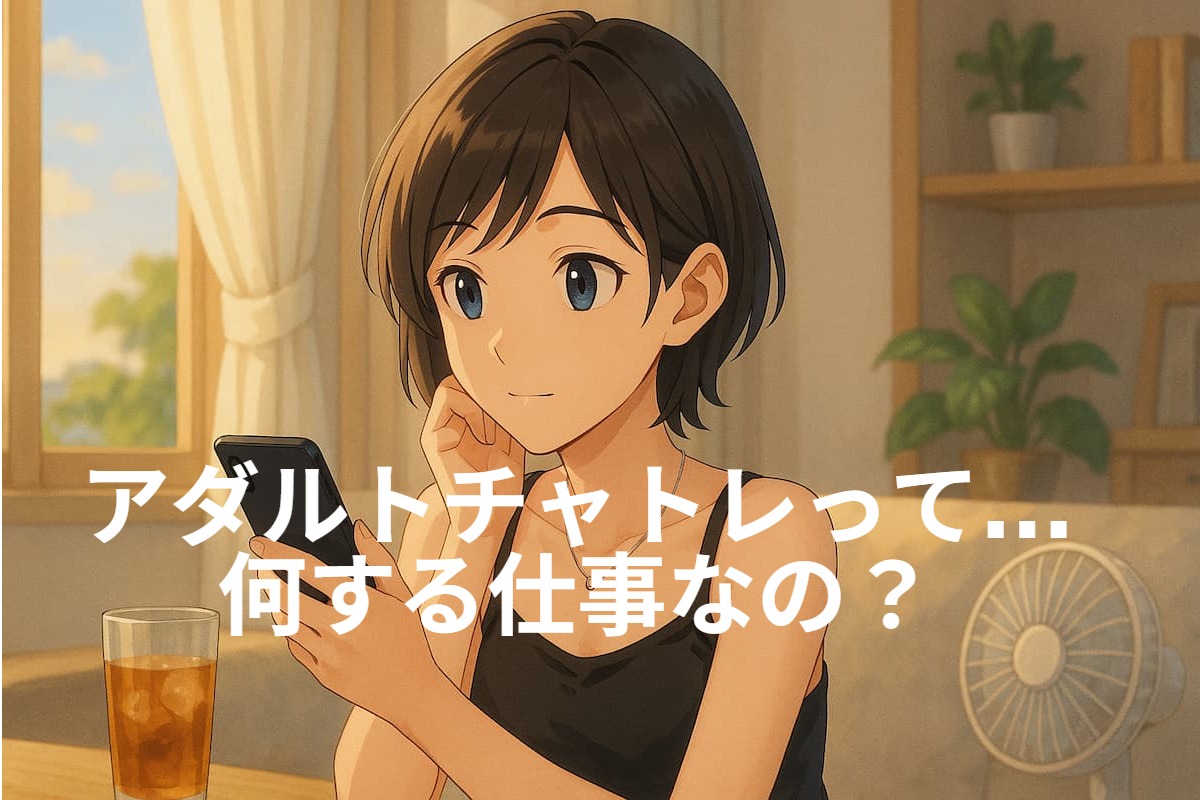 アダルトチャットレディの仕事内容や稼ぎ方を調べている女性をイメージした画像