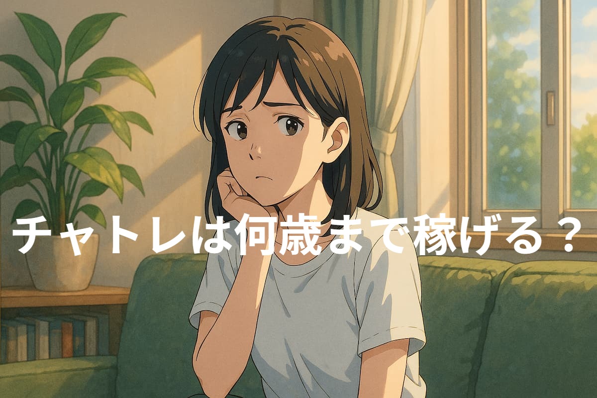 チャットレディは何歳まで稼げるのか？年齢別に稼げるおすすめのサイト・アプリを知りたい女性をイメージした画像