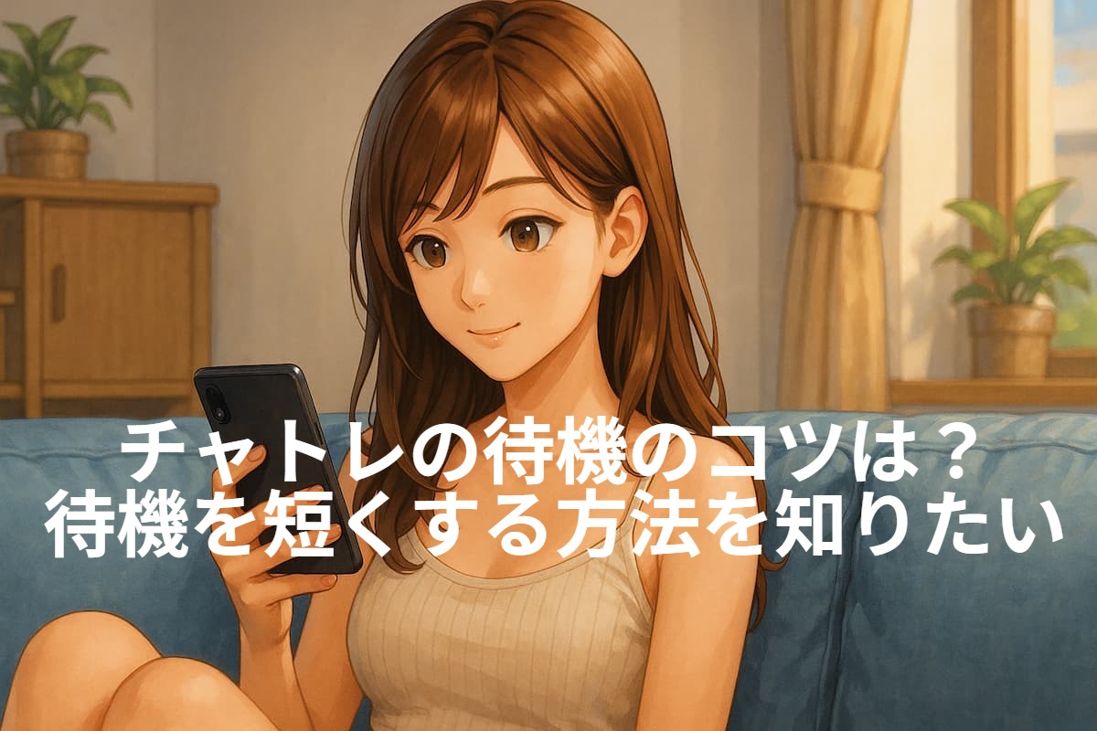 チャットレディの待機時間を減らすためにコツを調べている女性の画像