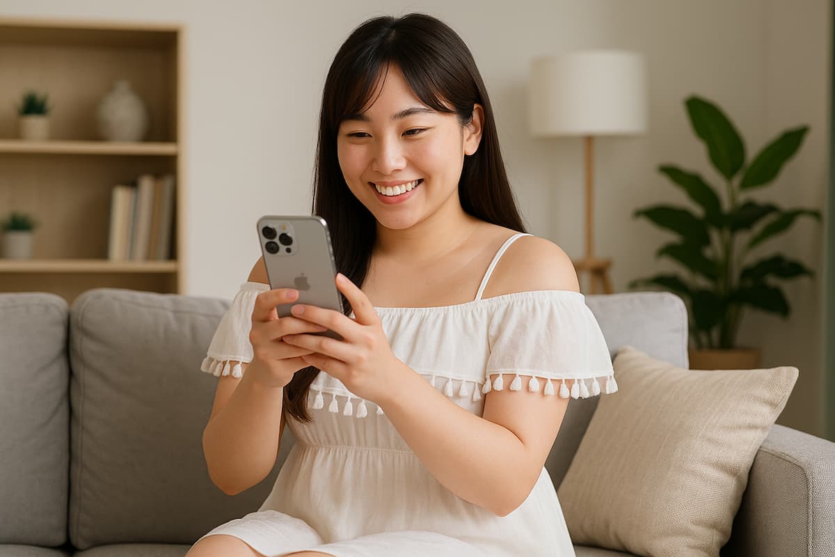 ぽっちゃり女性が稼ぐためにおすすめのチャットレディ求人を探すシーンをイメージした画像