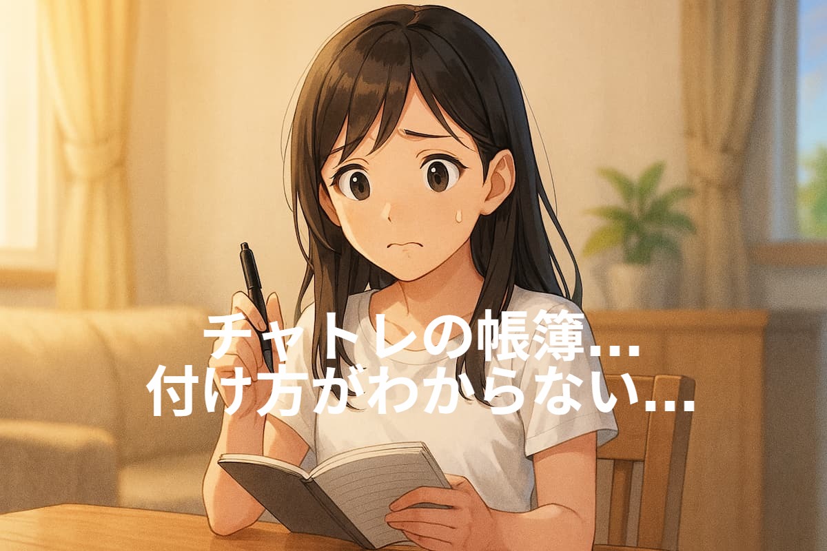 チャットレディの帳簿の付け方がわからない女性の画像