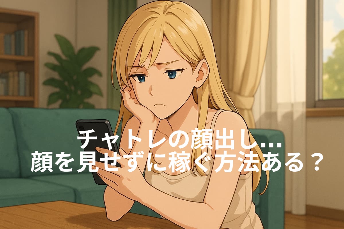 チャットレディで顔出しなしで稼ぐ方法やコツを知りたい女性の画像