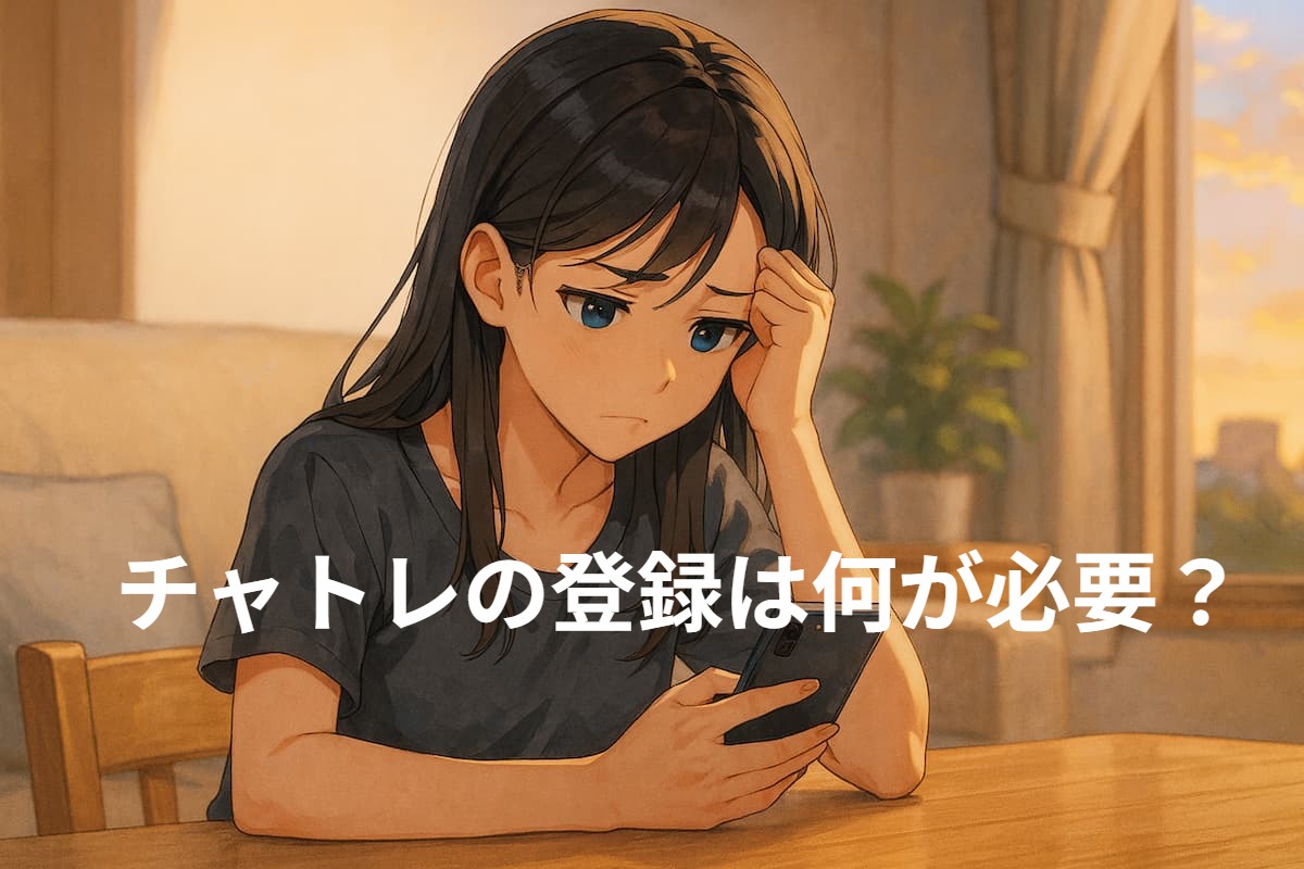 チャットレディの登録で必要なものがわからない女性の画像