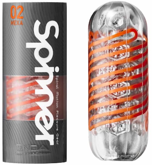 口コミで人気のオナホール「TENGA SPINNER 02HEXA 」のパッケージ画像。