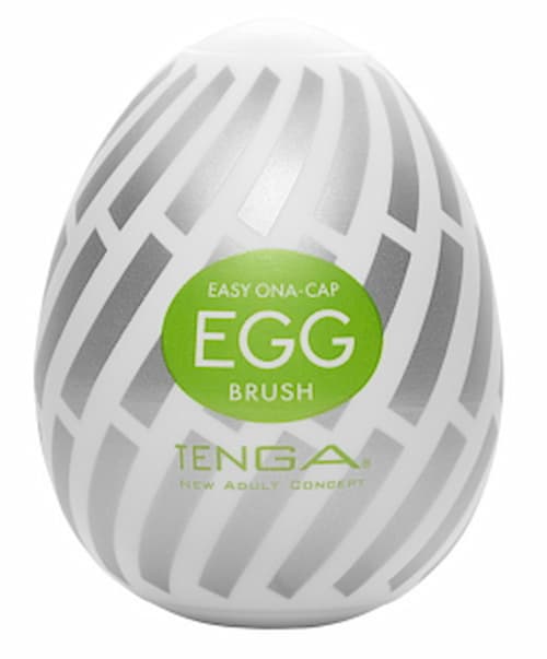 口コミで人気のオナホール「TENGA EGG BRUSH」のパッケージ画像。