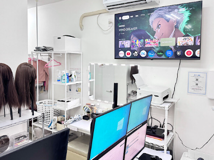 大阪・南堀江でおすすめの大手チャットレディ事務所「アリアチャット大阪南堀江店」の店内写真。